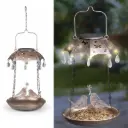 LED Solar Vogelfutterstation mit 20 LEDs Vogelfutterspender Futterstation
