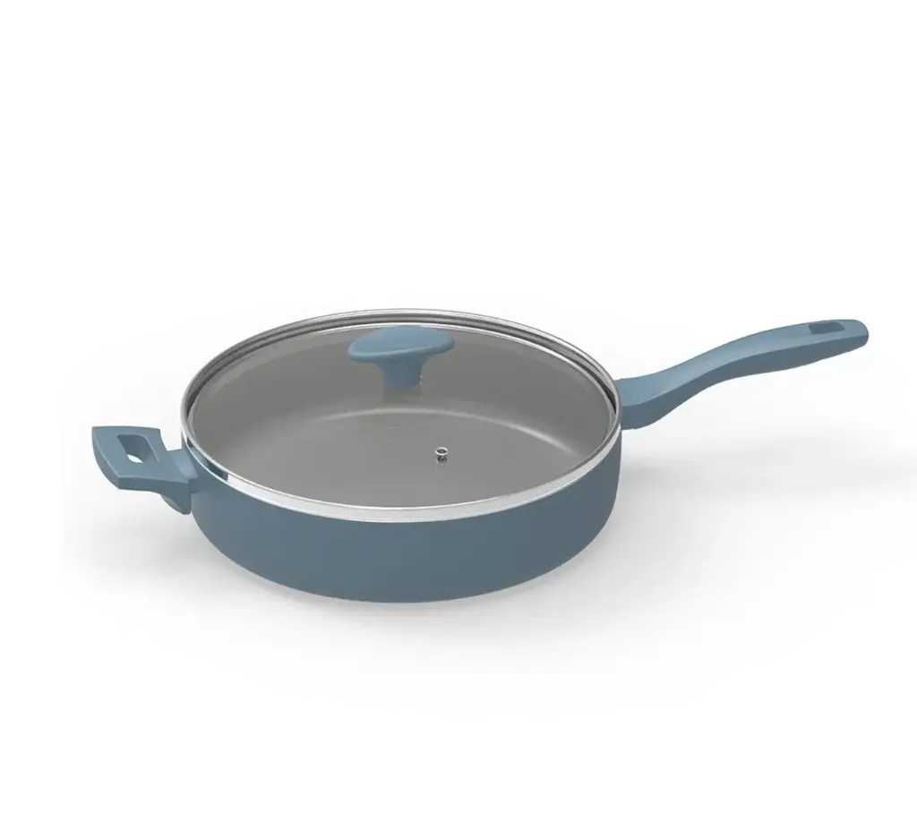 Schmorpfanne Alythia Pfanne mit Glasdeckel - 28 cm in Blau