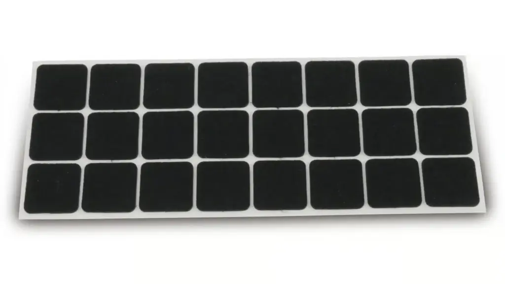  Filzgleiter , 28x28 mm, schwarz, 24 Stück