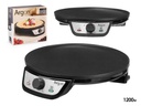 Crêpe-Maker aus schwarzem Stahl, 1200 W